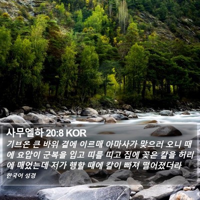 사무엘하 20:8 KOR Bible Verse Image