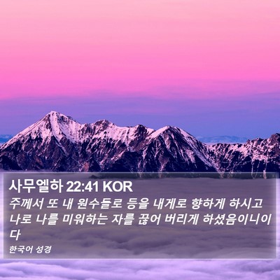 사무엘하 22:41 KOR Bible Verse Image
