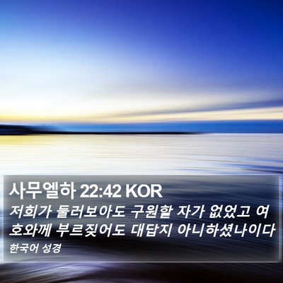 사무엘하 22:42 KOR Bible Verse Image