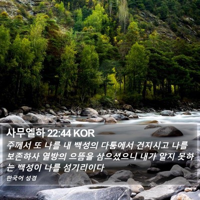 사무엘하 22:44 KOR Bible Verse Image