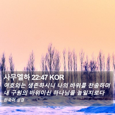 사무엘하 22:47 KOR Bible Verse Image