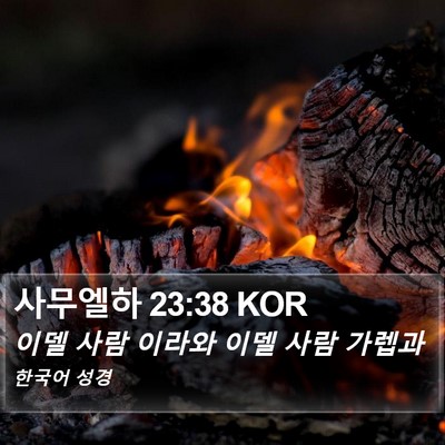 사무엘하 23:38 KOR Bible Verse Image
