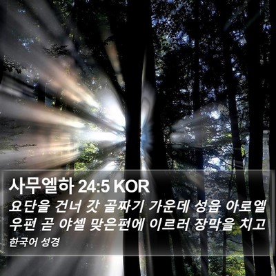 사무엘하 24:5 KOR Bible Verse Image