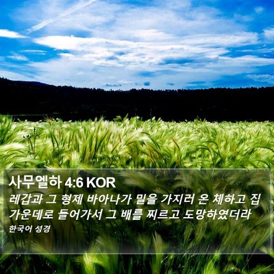 사무엘하 4:6 KOR Bible Verse Image