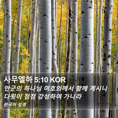 사무엘하 5:10 KOR Bible Verse Image