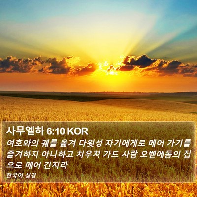사무엘하 6:10 KOR Bible Verse Image