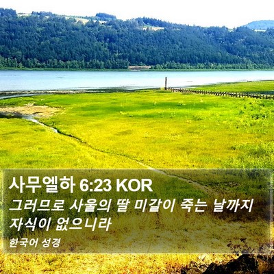 사무엘하 6:23 KOR Bible Verse Image