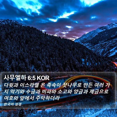 사무엘하 6:5 KOR Bible Verse Image