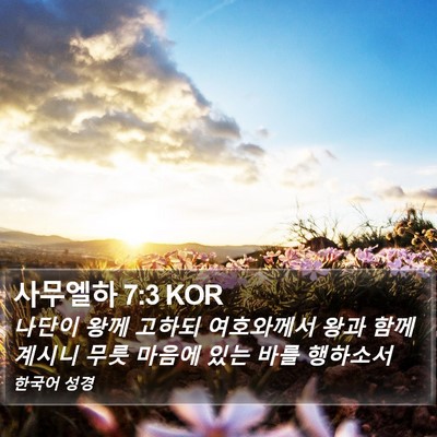 사무엘하 7:3 KOR Bible Verse Image