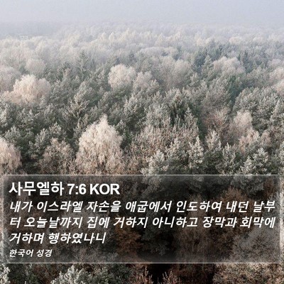 사무엘하 7:6 KOR Bible Verse Image