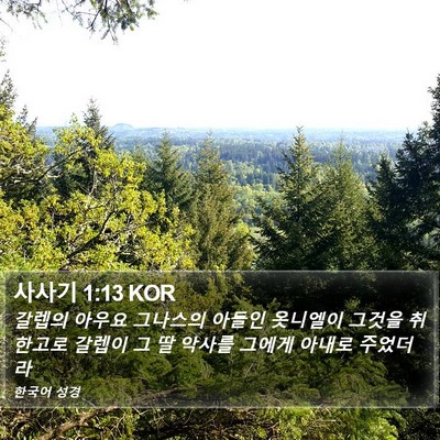사사기 1:13 KOR Bible Verse Image