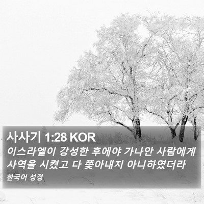 사사기 1:28 KOR Bible Verse Image