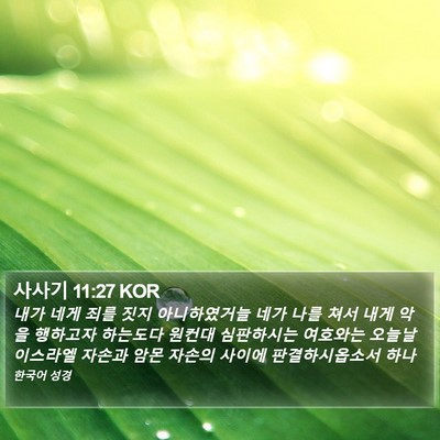 사사기 11:27 KOR Bible Verse Image