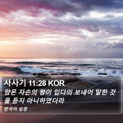 사사기 11:28 KOR Bible Verse Image