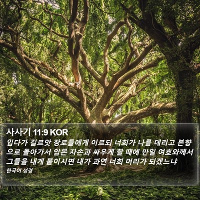 사사기 11:9 KOR Bible Verse Image