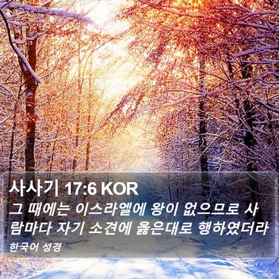 사사기 17:6 KOR Bible Verse Image