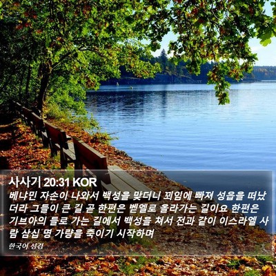 사사기 20:31 KOR Bible Verse Image