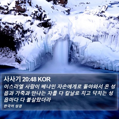 사사기 20:48 KOR Bible Verse Image