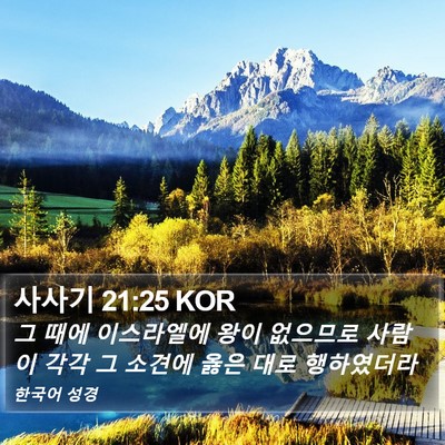 사사기 21:25 KOR Bible Verse Image