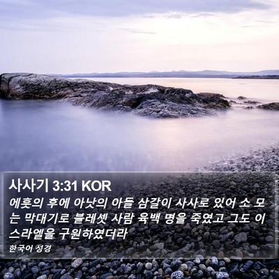 사사기 3:31 KOR Bible Verse Image