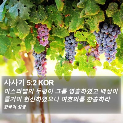 사사기 5:2 KOR Bible Verse Image