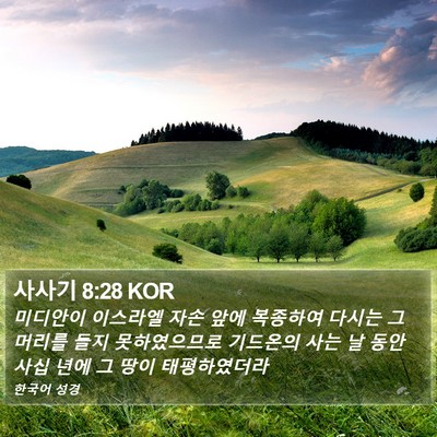 사사기 8:28 KOR Bible Verse Image