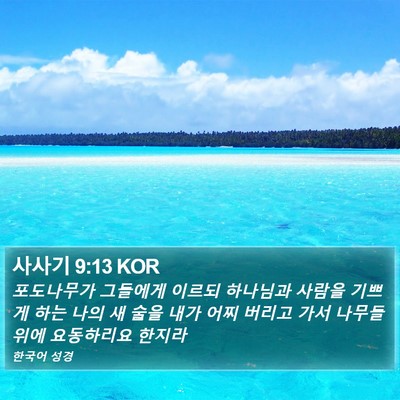 사사기 9:13 KOR Bible Verse Image