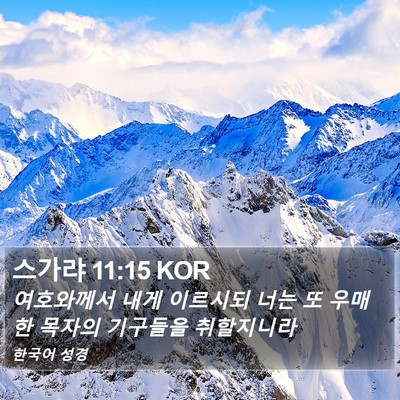 스가랴 11:15 KOR Bible Verse Image