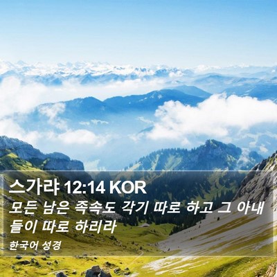 스가랴 12:14 KOR Bible Verse Image
