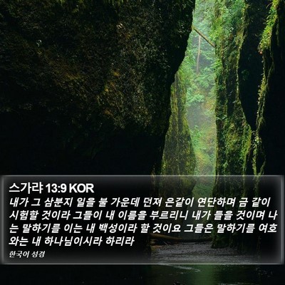 스가랴 13:9 KOR Bible Verse Image