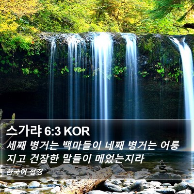 스가랴 6:3 KOR Bible Verse Image