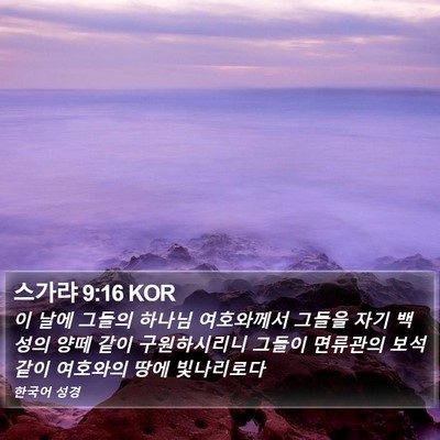 스가랴 9:16 KOR Bible Verse Image