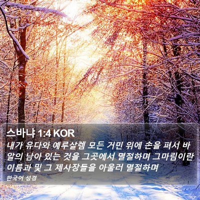 스바냐 1:4 KOR Bible Verse Image