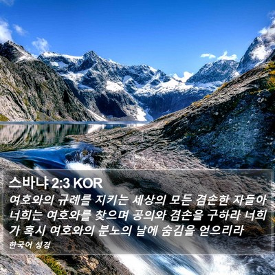 스바냐 2:3 KOR Bible Verse Image