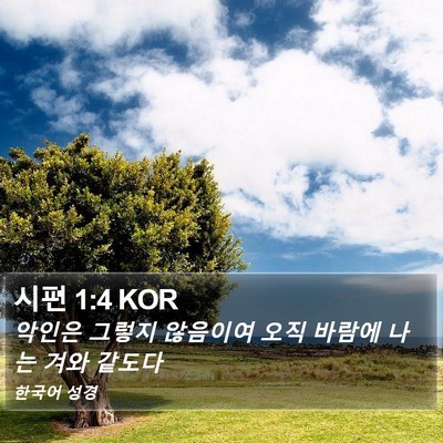 시편 1:4 KOR Bible Verse Image