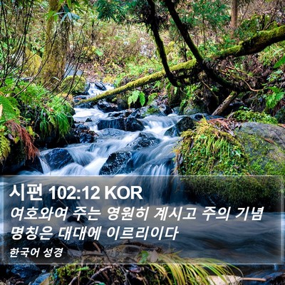 시편 102:12 KOR Bible Verse Image