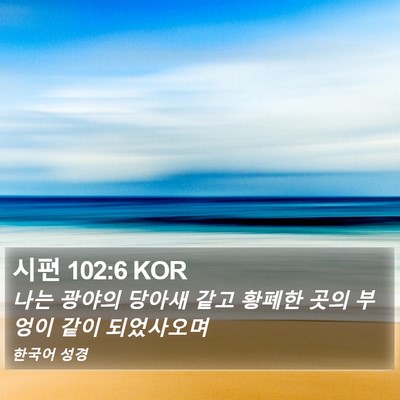 시편 102:6 KOR Bible Verse Image