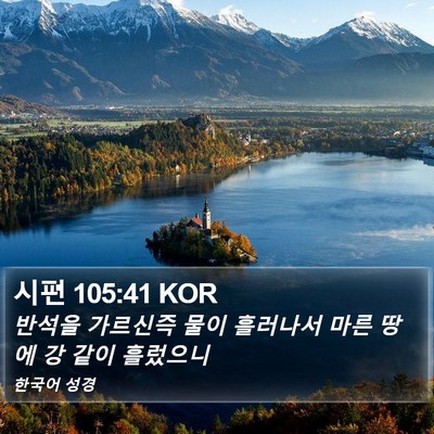 시편 105:41 KOR Bible Verse Image