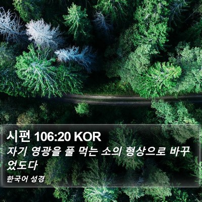 시편 106:20 KOR Bible Verse Image