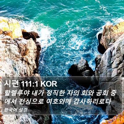 시편 111:1 KOR Bible Verse Image