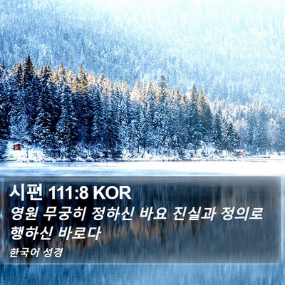 시편 111:8 KOR Bible Verse Image