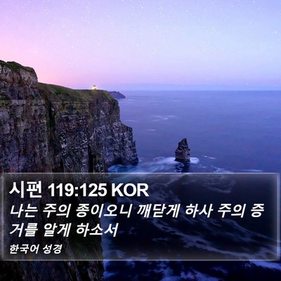 시편 119:125 KOR Bible Verse Image