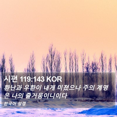 시편 119:143 KOR Bible Verse Image