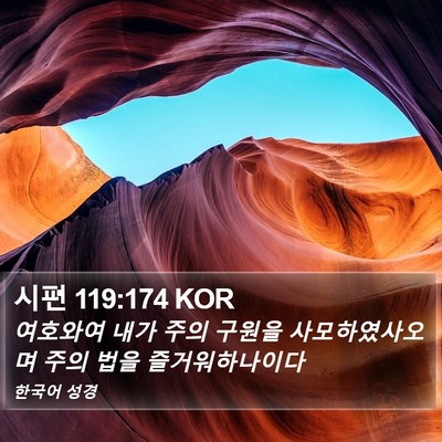 시편 119:174 KOR Bible Verse Image