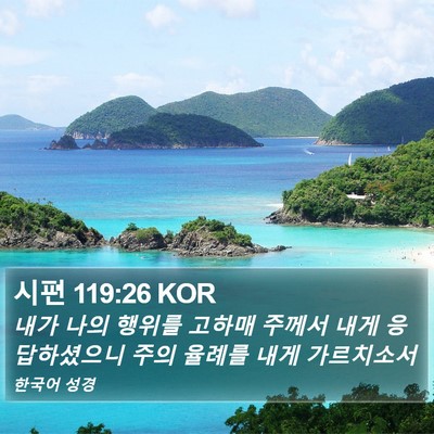 시편 119:26 KOR Bible Verse Image