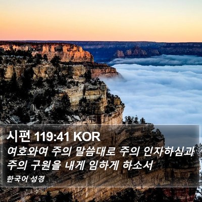 시편 119:41 KOR Bible Verse Image