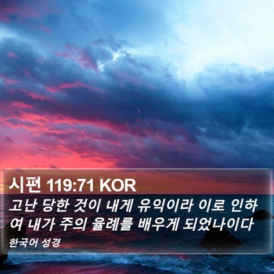 시편 119:71 KOR Bible Verse Image
