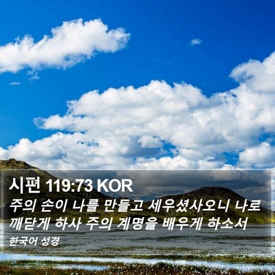 시편 119:73 KOR Bible Verse Image