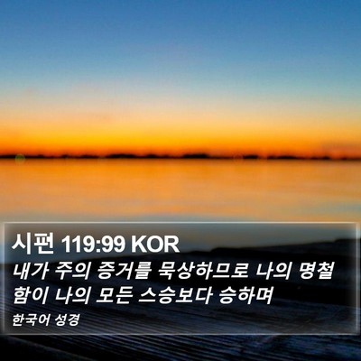 시편 119:99 KOR Bible Verse Image