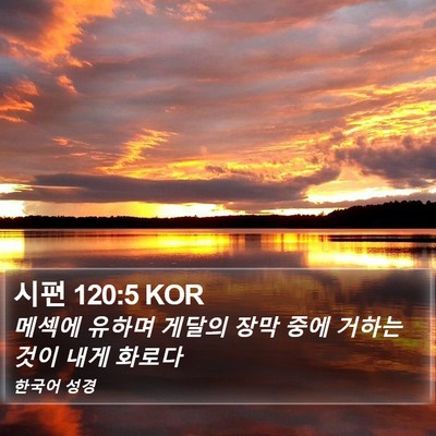 시편 120:5 KOR Bible Verse Image